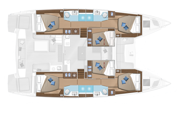 Plan catamaran Lagoon 50