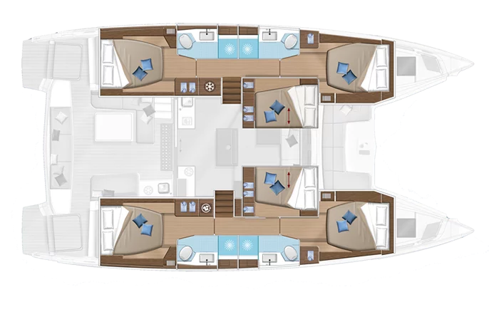 Plan catamaran Lagoon 50